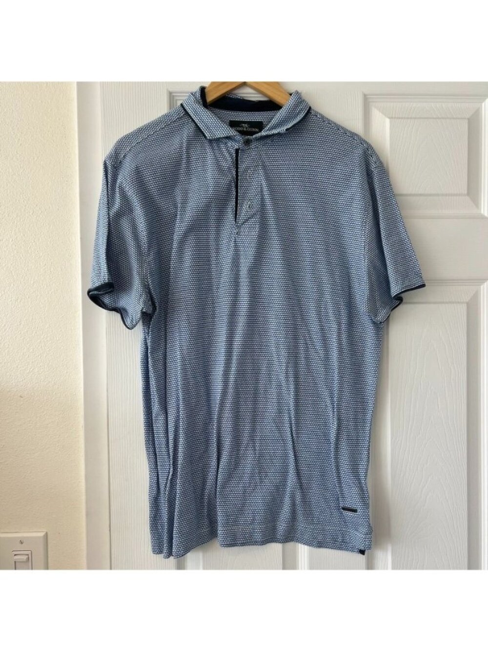 Rodd and Gunn Cotton Sports Fit Blue Polo Shirt Size Large